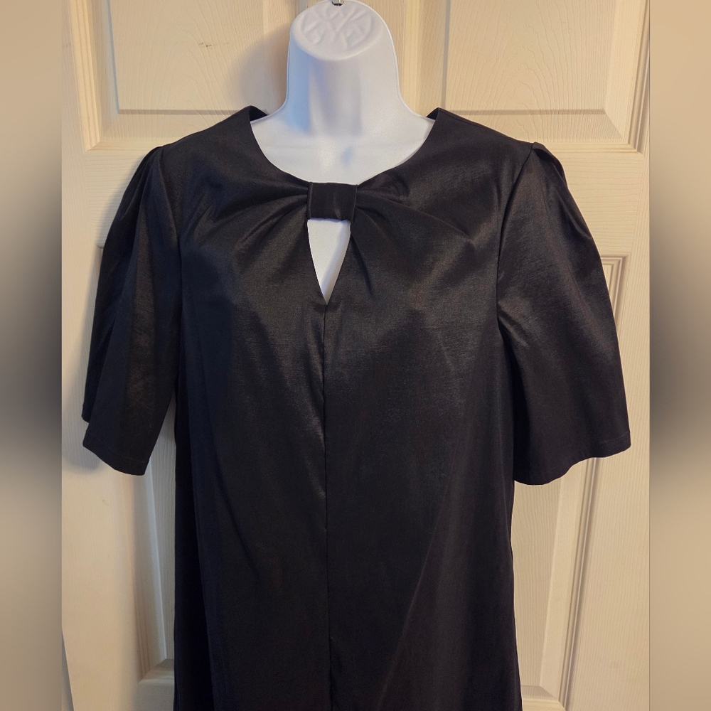 Preston & York Black Sue Stretch Taffeta Dress Size 12 NWT - Picture 4 of 16